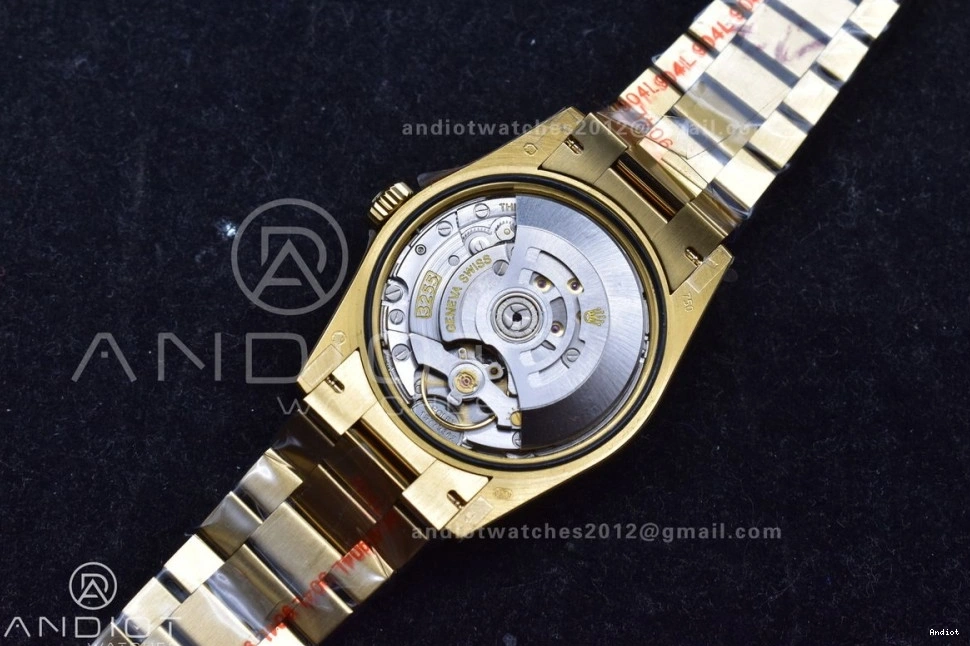 Bracelet Steel QF 36 V5 on DayDate vr3255 (Gain Best President YG Weight) Edition Dial 904L Gold 0225